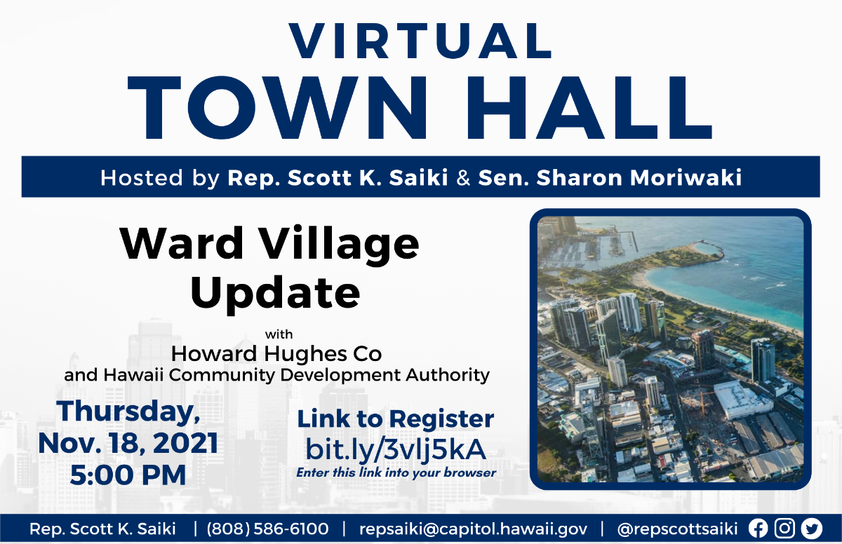 Kakaako Town Hall and Other News